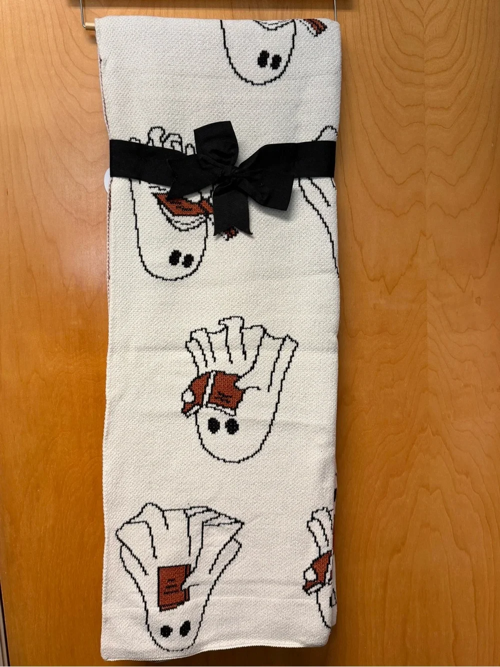 Goblin and Ghoul Halloween Ghost Reading Book Throw Blanket